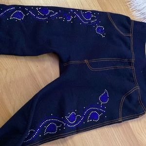 Black and Dimmon silver blue gems